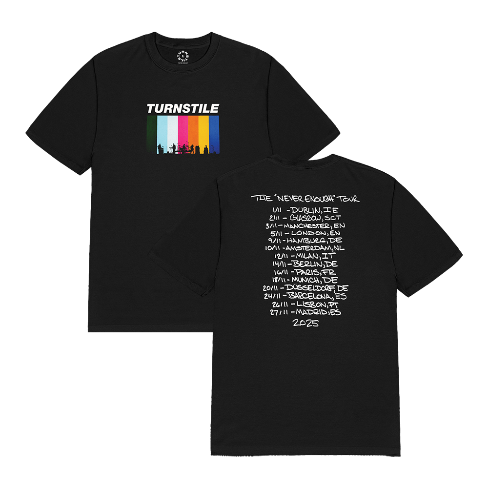 TURNSTILE "TOUR" BLACK TEE