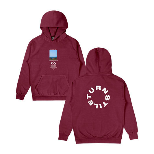 TURNSTILE "NEVER ENOUGH COLOR WALL" MAROON HOODIE