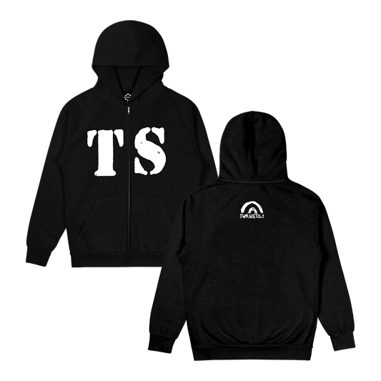 TURNSTILE "RAINBOW" BLACK ZIP UP